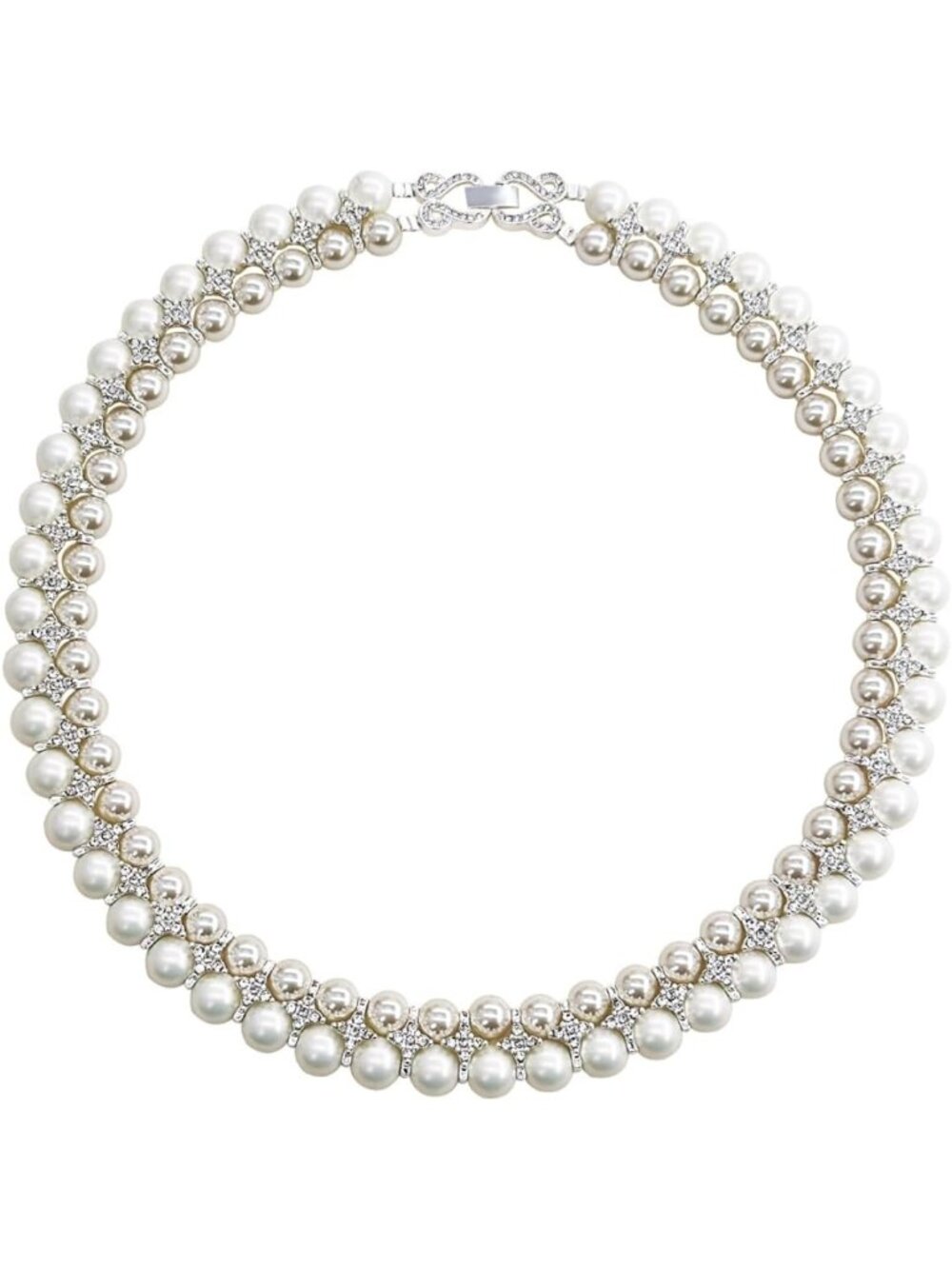 Dainty Pearl Choker Necklace for Women, 20s Flapper Style, Gatsby Party